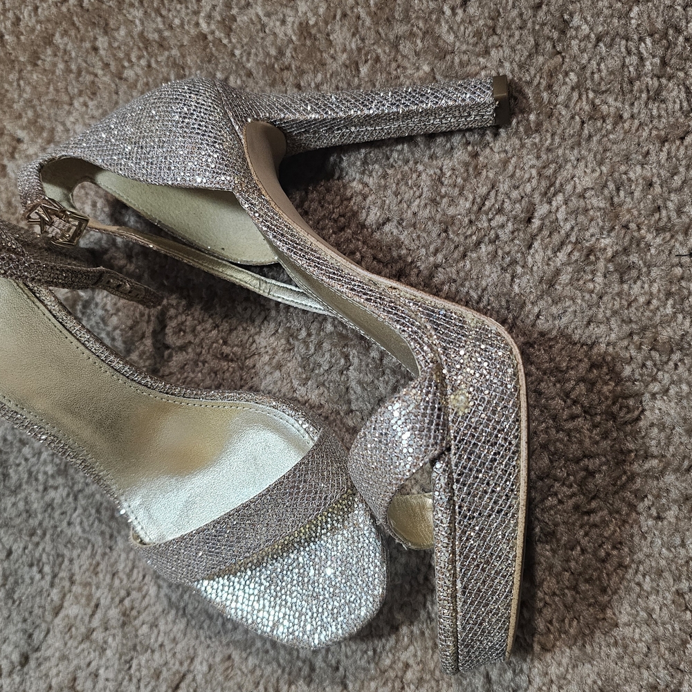 Elegant Silver High Heel Sandals